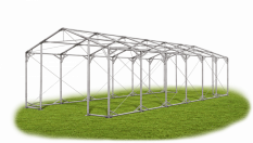 Skladový stan 4x12x3m strecha PVC 560g/m2 boky PVC 500g/m2 konštrukcia POLÁRNA PLUS