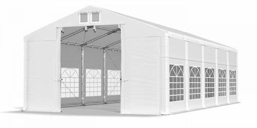Párty stan 6x10x2,5m střecha PVC 620g/m2 boky PVC 620g/m2 konstrukce ZIMA PLUS