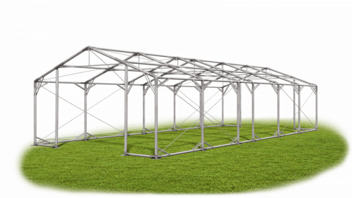 Skladový stan 4x11x2m střecha PVC 580g/m2 boky PVC 500g/m2 konstrukce POLÁRNÍ PLUS