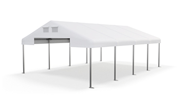 Garážový stan 5x8x2,5m střecha PVC 560g/m2 boky PVC 500g/m2 konstrukce ZIMA - Barva střešní plachty: Zelená, Barva boční plachty: Zelená, Barva svislých pruhů: Zelená Garážový stan 5x8x2,5m střecha PVC 560g/m2 boky PVC 500g/m2 konstrukce ZIMA - Barva střešní plachty: Zelená, Barva boční plachty: Zelená, Barva svislých pruhů: Zelená