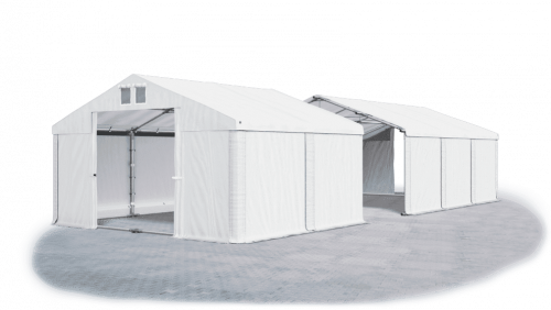 Skladový stan 4x14x2m strecha PVC 560g/m2 boky PVC 500g/m2 konštrukcie LETO PLUS