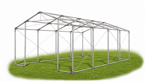 Skladový stan 4x8x3m střecha PVC 560g/m2 boky PVC 500g/m2 konstrukce ZIMA PLUS
