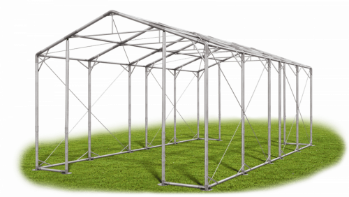 Skladový stan 6x9x3,5m střecha PVC 580g/m2 boky PVC 500g/m2 konstrukce POLÁRNÍ