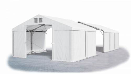 Skladový stan 6x23x2m střecha PVC 580g/m2 boky PVC 500g/m2 konstrukce POLÁRNÍ PLUS