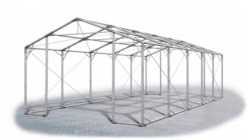Skladový stan 5x10x2,5m střecha PVC 560g/m2 boky PVC 500g/m2 konstrukce POLÁRNÍ