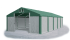 Garážový stan 5x6x2m střecha PVC 560g/m2 boky PVC 500g/m2 konstrukce ZIMA - Barva střešní plachty: Zelená, Barva boční plachty: Šedá, Barva svislých pruhů: Zelená