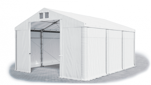 Skladový stan 4x6x2,5m střecha PVC 560g/m2 boky PVC 500g/m2 konstrukce ZIMA PLUS