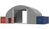 Kontajnerový stan 12x6m strecha PVC 720 g/m2