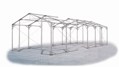 Skladový stan 4x30x3m střecha PVC 560g/m2 boky PVC 500g/m2 konstrukce POLÁRNÍ PLUS