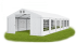 Párty stan 3x6x2m střecha PVC 560g/m2 boky PVC 500g/m2 konstrukce LÉTO - Barva střešní plachty: Bílá, Barva boční plachty: Bílá, Barva svislých pruhů: Bílá