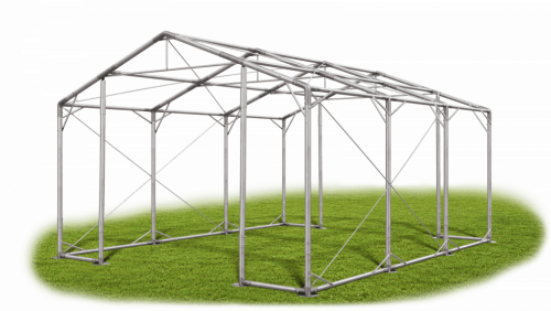 Skladový stan 4x6x2,5m střecha PVC 620g/m2 boky PVC 620g/m2 konstrukce POLÁRNÍ