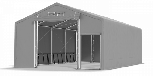 Skladový stan celoroční 6x8x2,5m nehořlavá plachta PVC 600g/m2 konstrukce ZIMA PLUS