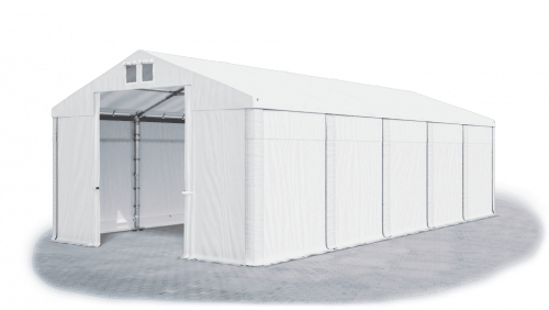Skladový stan 4x10x2,5m střecha PVC 620g/m2 boky PVC 620g/m2 konstrukce ZIMA