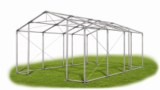 Skladový stan 4x7x3m strecha PVC 580g/m2 boky PVC 500g/m2 konštrukcie ZIMA PLUS