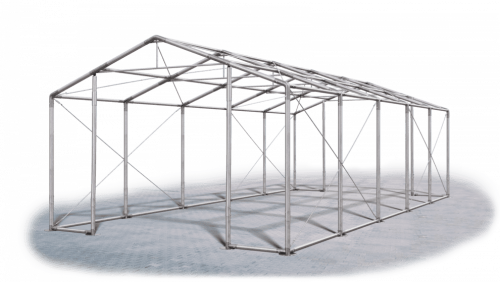 Skladový stan 5x10x2,5m strecha PVC 560g/m2 boky PVC 500g/m2 konštrukcie ZIMA PLUS