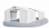 Skladový stan 8x21x2m střecha PVC 580g/m2 boky PVC 500g/m2 konstrukce ZIMA PLUS