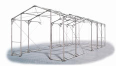 Skladový stan 8x40x4m strecha PVC 560g/m2 boky PVC 500g/m2 konštrukcia POLÁRNA PLUS