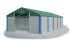 Garážový stan 4x6x2m střecha PVC 560g/m2 boky PVC 500g/m2 konstrukce ZIMA - Barva střešní plachty: Zelená, Barva boční plachty: Šedá, Barva svislých pruhů: Modrá