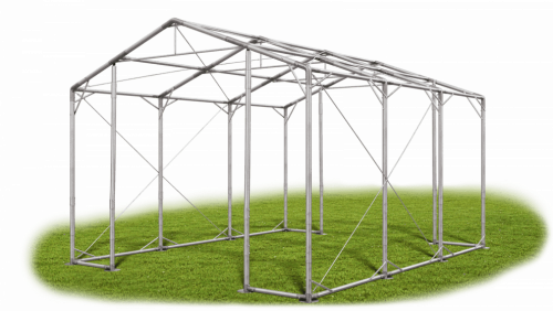 Skladový stan 4x6x3,5m střecha PVC 560g/m2 boky PVC 500g/m2 konstrukce POLÁRNÍ