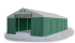 Garážový stan 4x6x2,5m střecha PVC 560g/m2 boky PVC 500g/m2 konstrukce ZIMA - Barva střešní plachty: Šedá, Barva boční plachty: Zelená, Barva svislých pruhů: Zelená