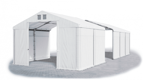 Skladový stan 5x16x2,5m strecha PVC 620g/m2 boky PVC 620g/m2 konštrukcia ZIMA