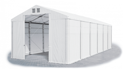 Skladový stan 5x12x4m střecha PVC 560g/m2 boky PVC 500g/m2 konstrukce ZIMA PLUS