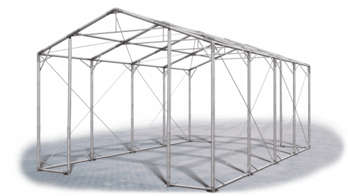Skladový stan 6x8x4m strecha PVC 560g/m2 boky PVC 500g/m2 konštrukcia POLÁRNA