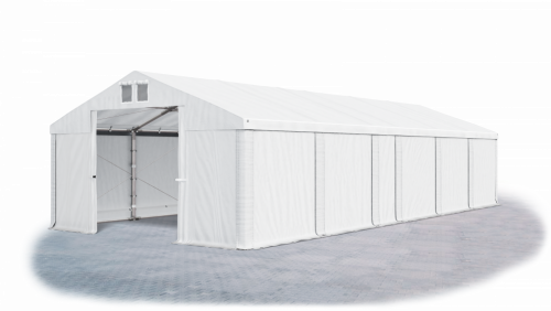 Skladový stan 4x11x2m střecha PVC 580g/m2 boky PVC 500g/m2 konstrukce ZIMA PLUS