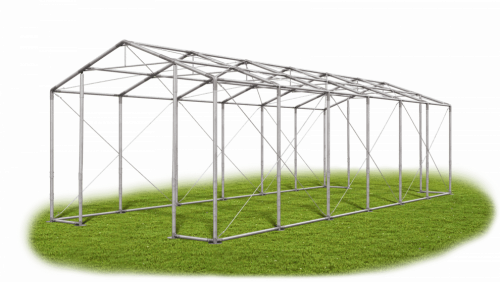 Skladový stan 4x12x4m střecha PVC 560g/m2 boky PVC 500g/m2 konstrukce ZIMA PLUS