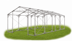 Skladový stan 4x9x3m střecha PVC 580g/m2 boky PVC 500g/m2 konstrukce POLÁRNÍ PLUS