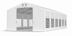 Párty stan 5x12x2,5m střecha PVC 560g/m2 boky PVC 500g/m2 konstrukce ZIMA PLUS