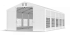 Párty stan 4x10x2,5m střecha PVC 620g/m2 boky PVC 620g/m2 konstrukce ZIMA PLUS - Barva střešní plachty: Šedá, Barva boční plachty: Bílá, Barva svislých pruhů: Zelená