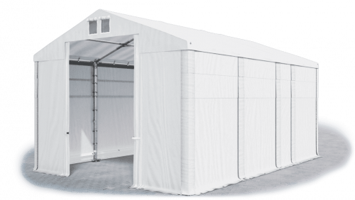 Skladový stan 4x7x3,5m střecha PVC 580g/m2 boky PVC 500g/m2 konstrukce ZIMA