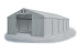 Garážový stan 6x10x2,5m střecha PVC 560g/m2 boky PVC 500g/m2 konstrukce ZIMA - Barva střešní plachty: Šedá, Barva boční plachty: Šedá, Barva svislých pruhů: Šedá