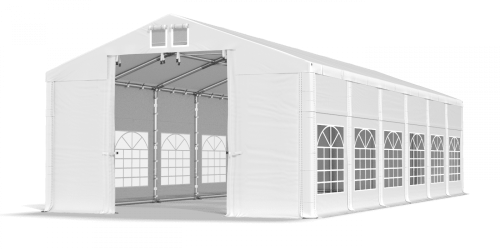 Párty stan 8x12x2,5m střecha PVC 620g/m2 boky PVC 620g/m2 konstrukce ZIMA