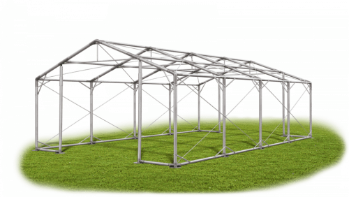 Skladový stan 4x8x2m strecha PVC 560g/m2 boky PVC 500g/m2 konštrukcia POLÁRNA