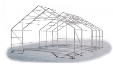 Skladová hala 8x28x3m střecha boky PVC 720 g/m2 konstrukce ARKTICKÁ