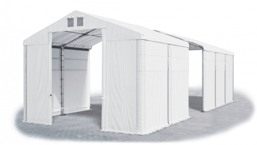 Skladový stan 8x21x4m střecha PVC 580g/m2 boky PVC 500g/m2 konstrukce ZIMA