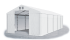 Garážový stan 6x10x3m střecha PVC 560g/m2 boky PVC 500g/m2 konstrukce ZIMA - Barva střešní plachty: Šedá, Barva boční plachty: Zelená, Barva svislých pruhů: Bílá