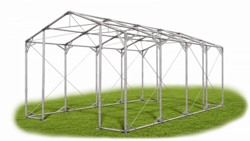Skladový stan 4x8x4m střecha PVC 560g/m2 boky PVC 500g/m2 konstrukce POLÁRNÍ PLUS