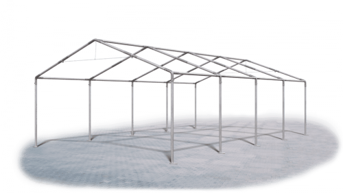 Párty stan 3x8x2m střecha PVC 560g/m2 boky PVC 500g/m2 konstrukce LÉTO - Barva střešní plachty: Bílá, Barva boční plachty: Bílá, Barva svislých pruhů: Zelená Párty stan 3x8x2m střecha PVC 560g/m2 boky PVC 500g/m2 konstrukce LÉTO - Barva střešní plachty: Bílá, Barva boční plachty: Bílá, Barva svislých pruhů: Zelená