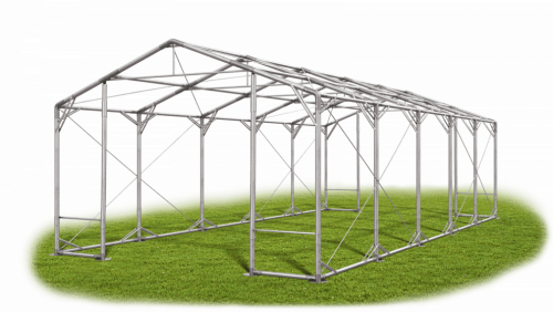 Skladový stan 5x10x2,5m střecha PVC 560g/m2 boky PVC 500g/m2 konstrukce POLÁRNÍ PLUS