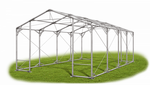 Skladový stan 6x8x2,5m střecha PVC 560g/m2 boky PVC 500g/m2 konstrukce POLÁRNÍ PLUS
