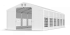 Párty stan 8x12x2,5m střecha PVC 620g/m2 boky PVC 620g/m2 konstrukce ZIMA