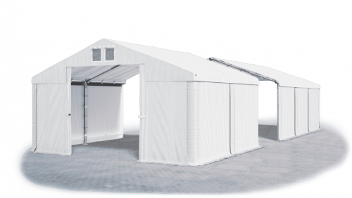Skladový stan 6x22x2m střecha PVC 560g/m2 boky PVC 500g/m2 konstrukce LÉTO