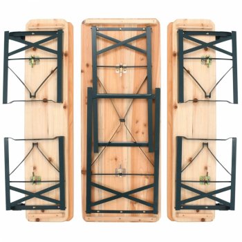 Skládací pivní set stůl se 2 lavicemi 118 cm jedle