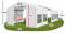 Párty stan 8x16x2,5m střecha PVC 560g/m2 boky PVC 500g/m2 konstrukce ZIMA PLUS