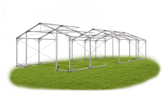 Skladový stan 4x16x2m střecha PVC 560g/m2 boky PVC 500g/m2 konstrukce POLÁRNÍ