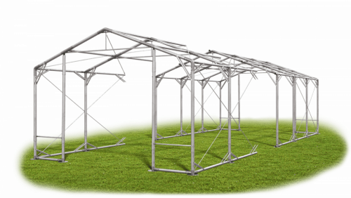 Skladový stan 8x16x2,5m střecha PVC 560g/m2 boky PVC 500g/m2 konstrukce POLÁRNÍ PLUS