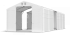 Skladový stan 8x20x4m strecha PVC 620g/m2 boky PVC 620g/m2 konštrukcia POLÁRNA PLUS